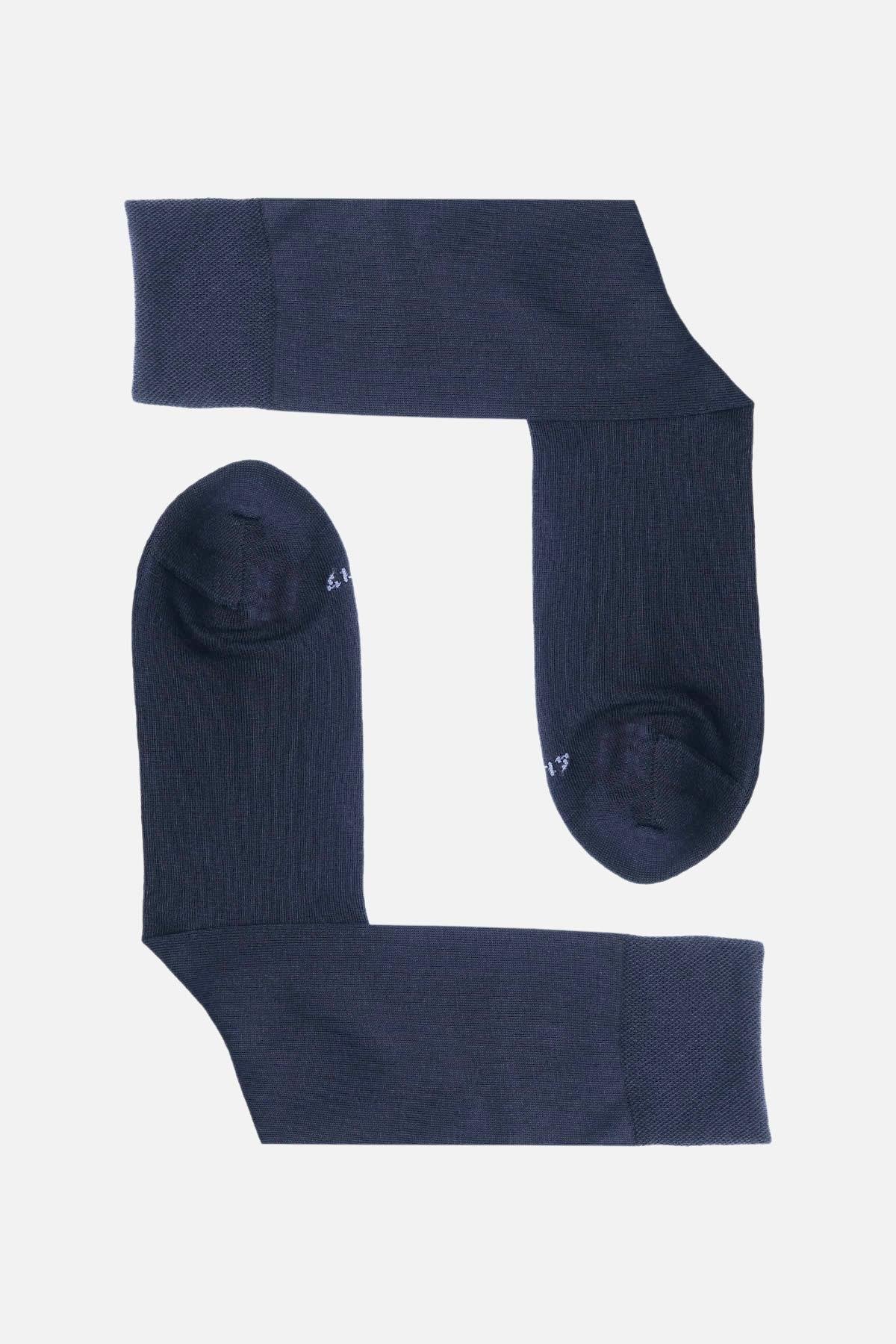 Mısırlı Erkek Organik Pamuklu Tekli Jean Soket Çorap - M 60050-J