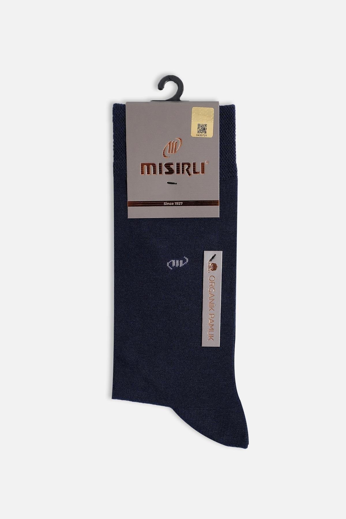 Mısırlı Erkek Organik Pamuklu Tekli Jean Soket Çorap M 60001 J