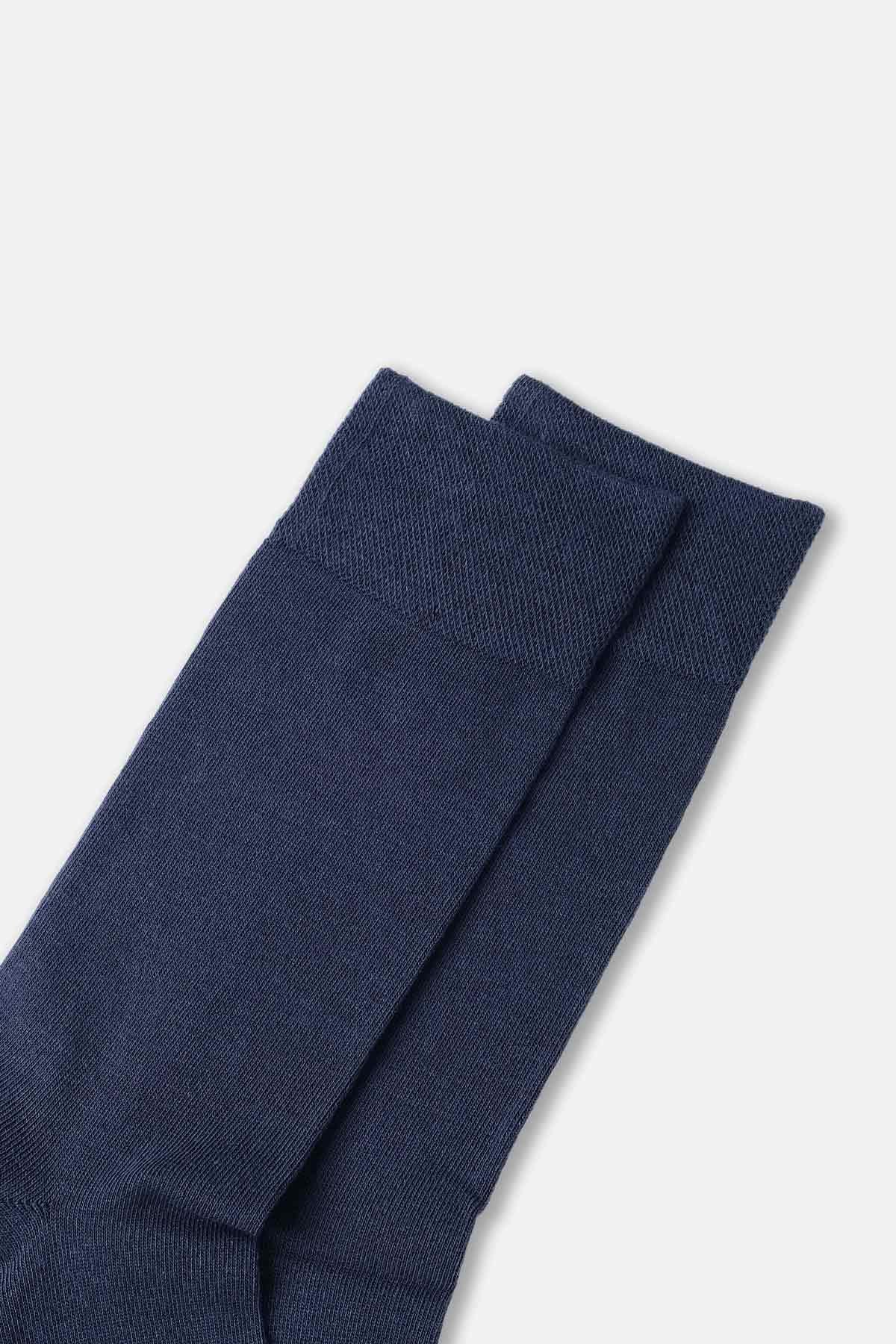 Mısırlı Erkek Organik Pamuklu Tekli Jean Soket Çorap - M 60050-J