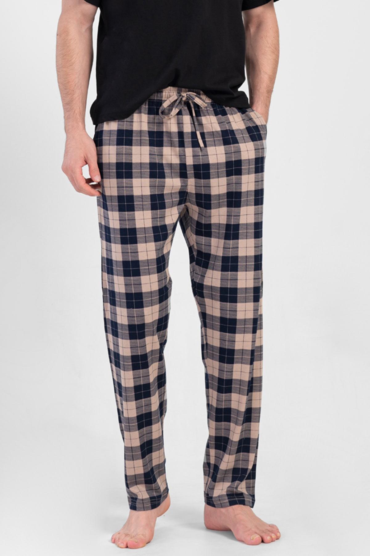 Mısırlı Erkek Pamuklu Bej Pijama Altı