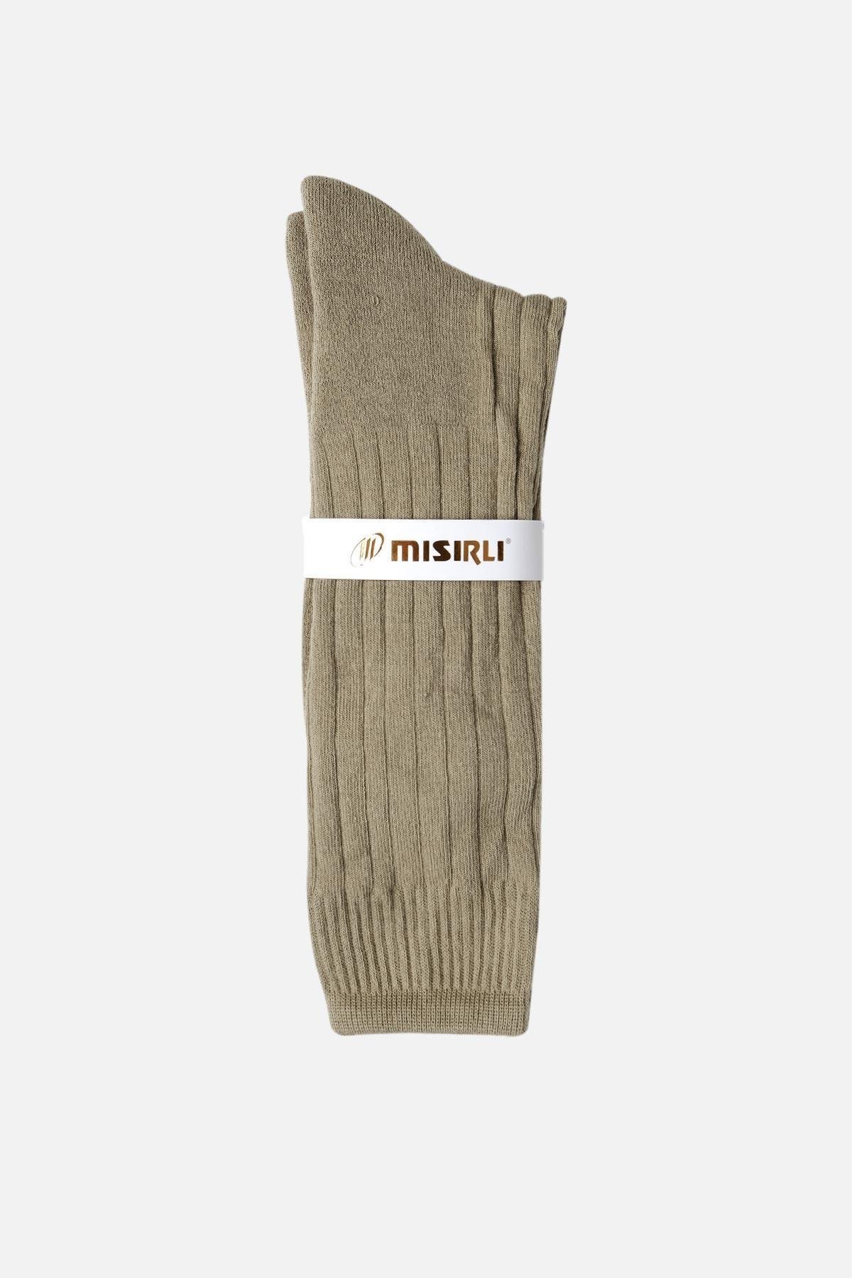 Mısırlı Erkek Pamuklu Outdoor Tekli Haki Uzun Konç Çorap   M OUT H