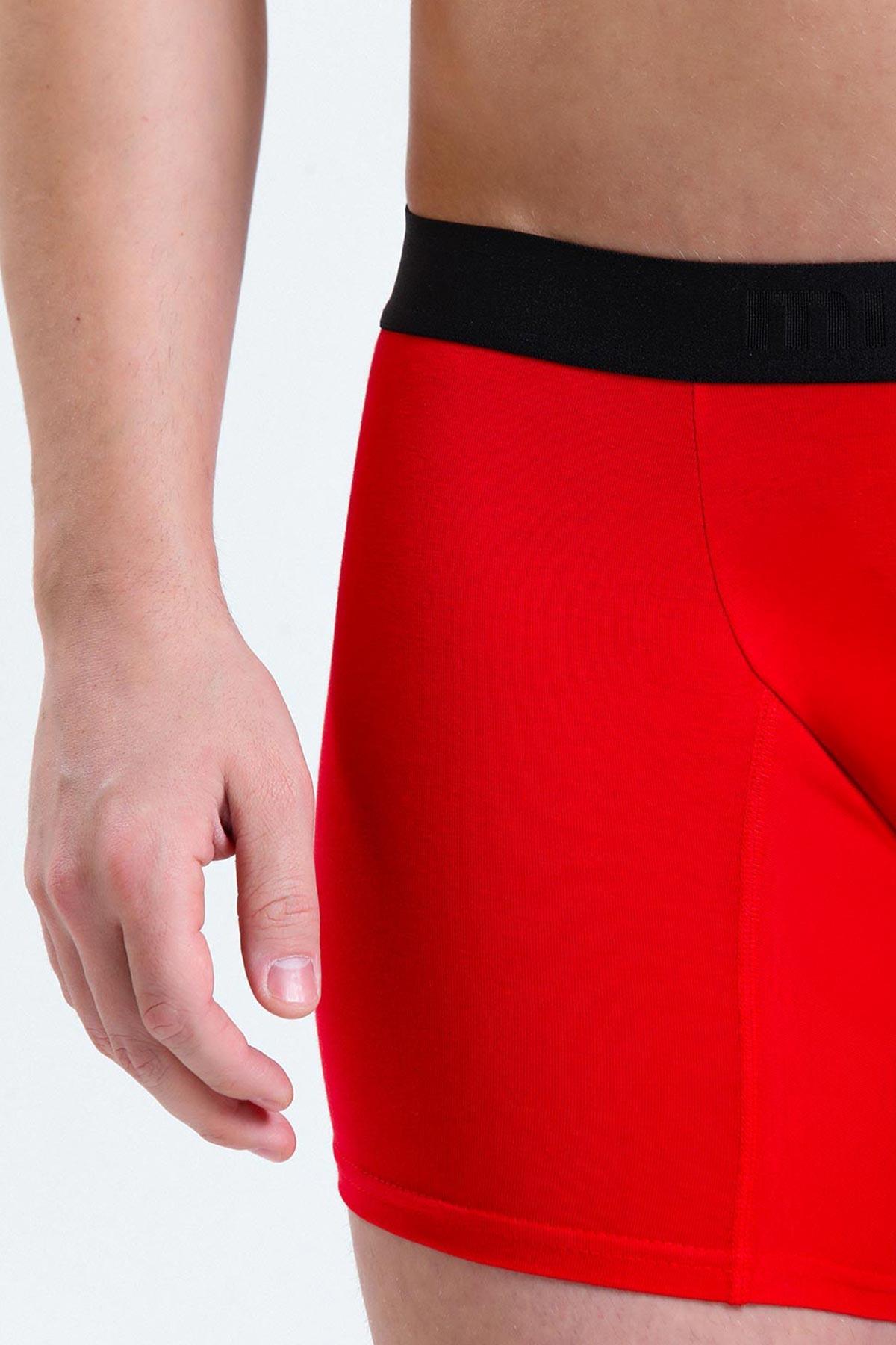 Mısırlı Erkek Pamuklu Tekli Kırmızı Renkli Boxer