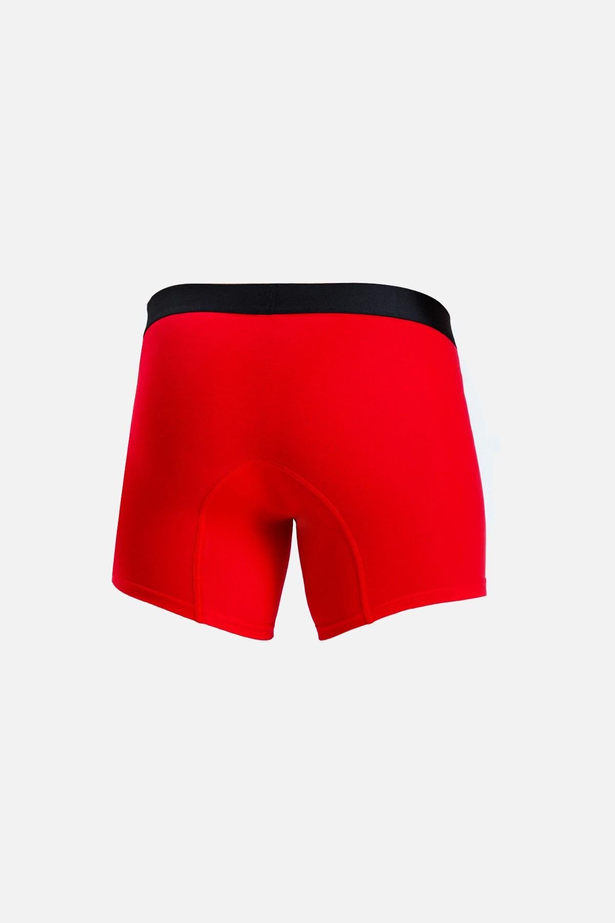Mısırlı Erkek Pamuklu Tekli Kırmızı Renkli Boxer