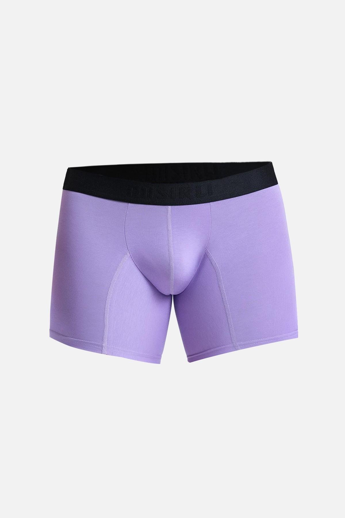 Mısırlı Erkek Pamuklu Tekli Lila Renkli Boxer