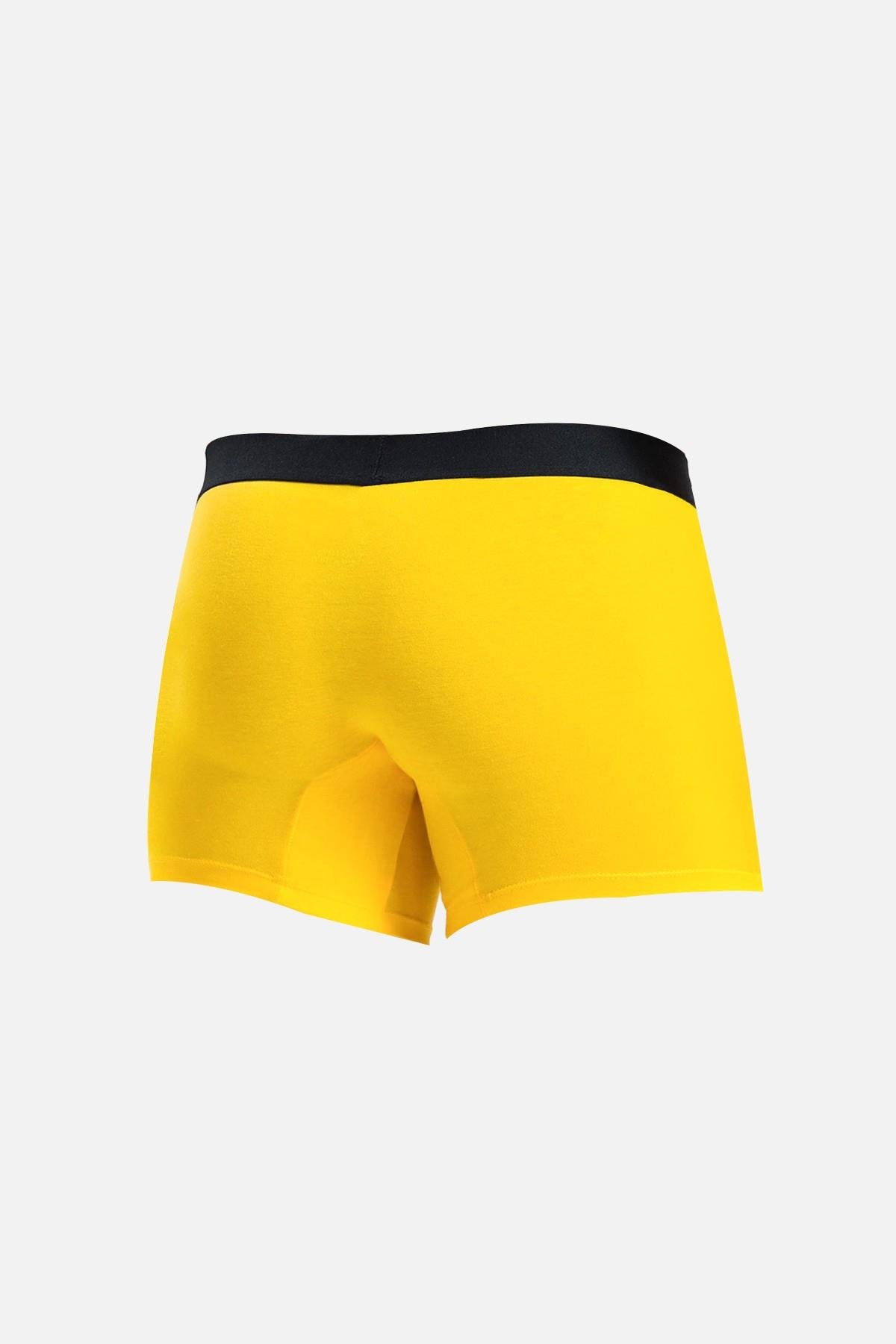 Mısırlı Erkek Pamuklu Tekli Sarı Renkli Boxer