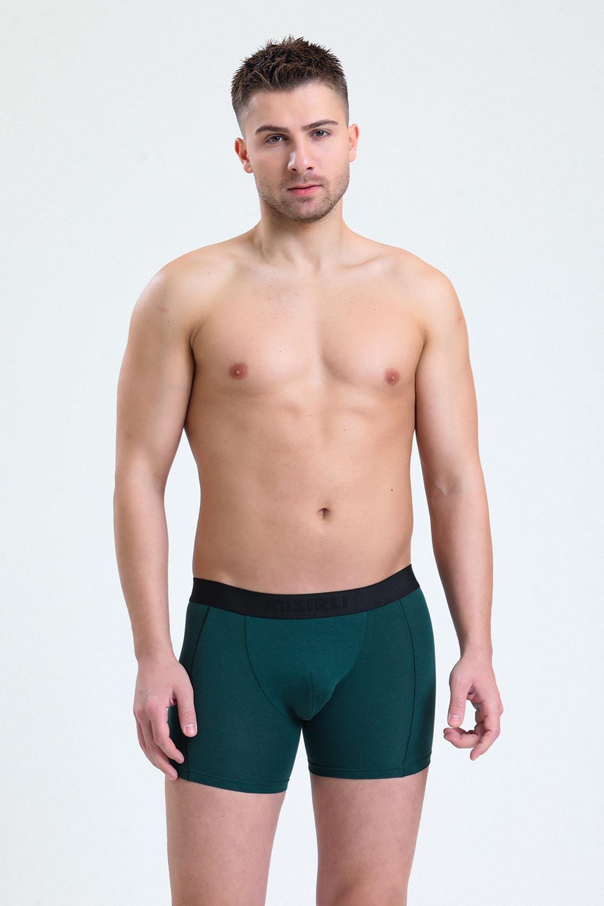 Mısırlı Erkek Pamuklu Tekli Yeşil Yılbaşı Boxer M BT Y