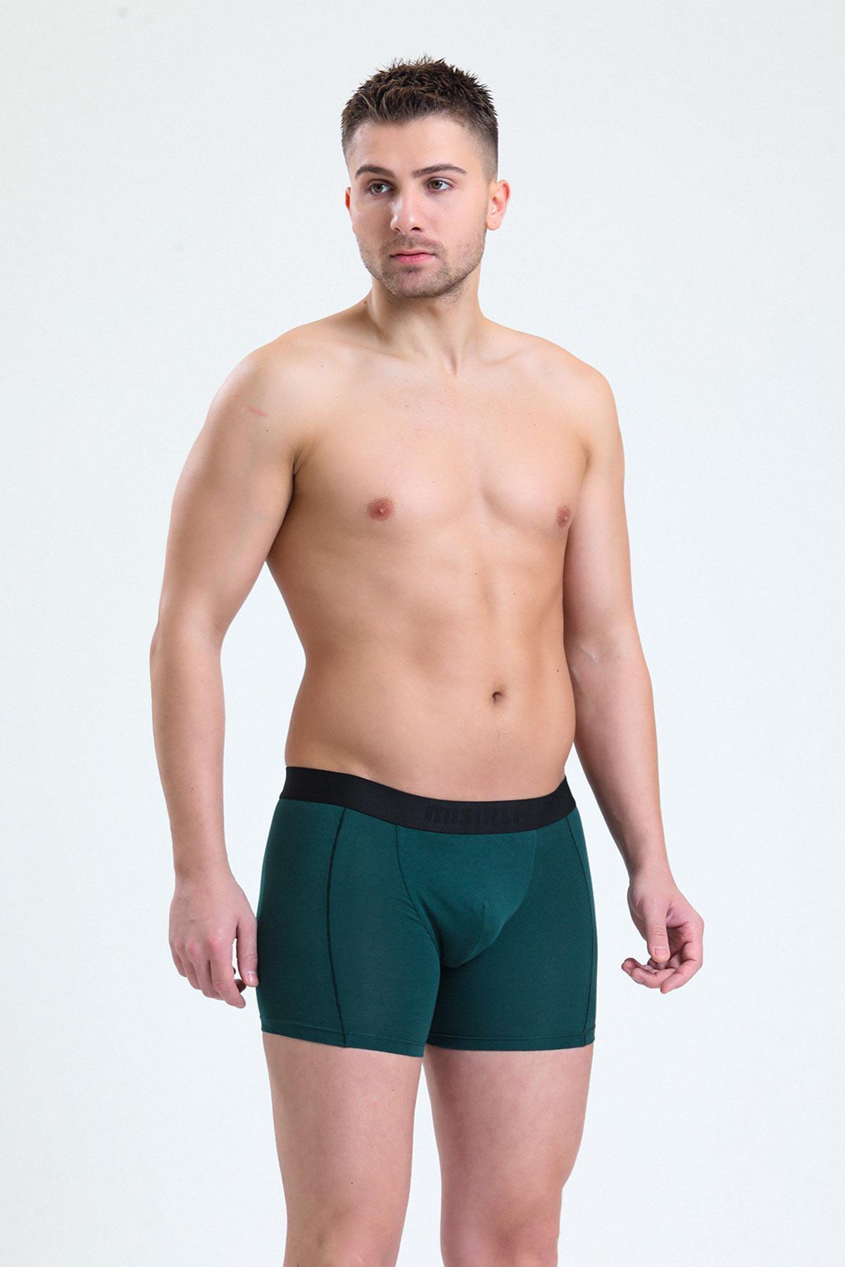 Mısırlı Erkek Pamuklu Tekli Yeşil Yılbaşı Boxer M BT Y