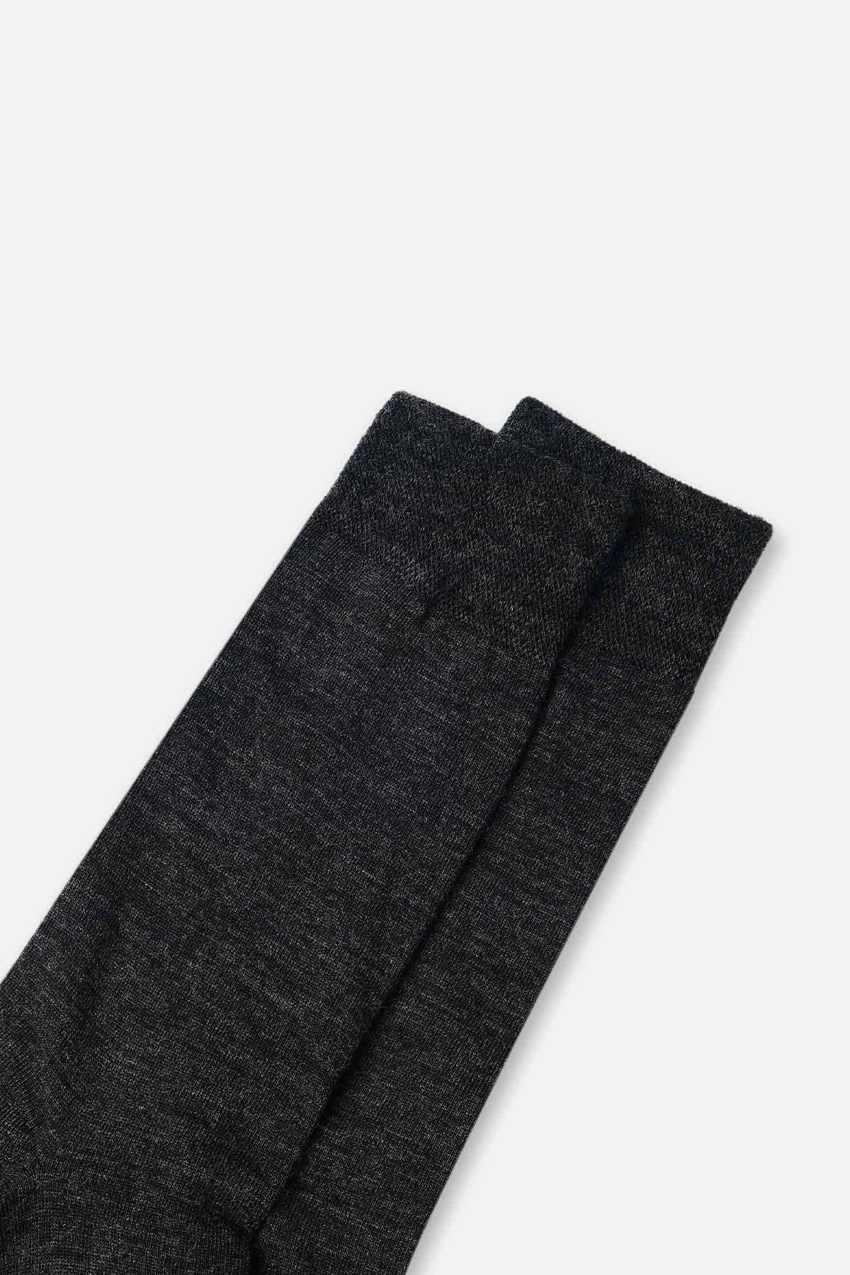 Mısırlı Erkek Soft Wool (Koyun Yünü) Tekli Antrasit Soket Çorap   M 63000 A