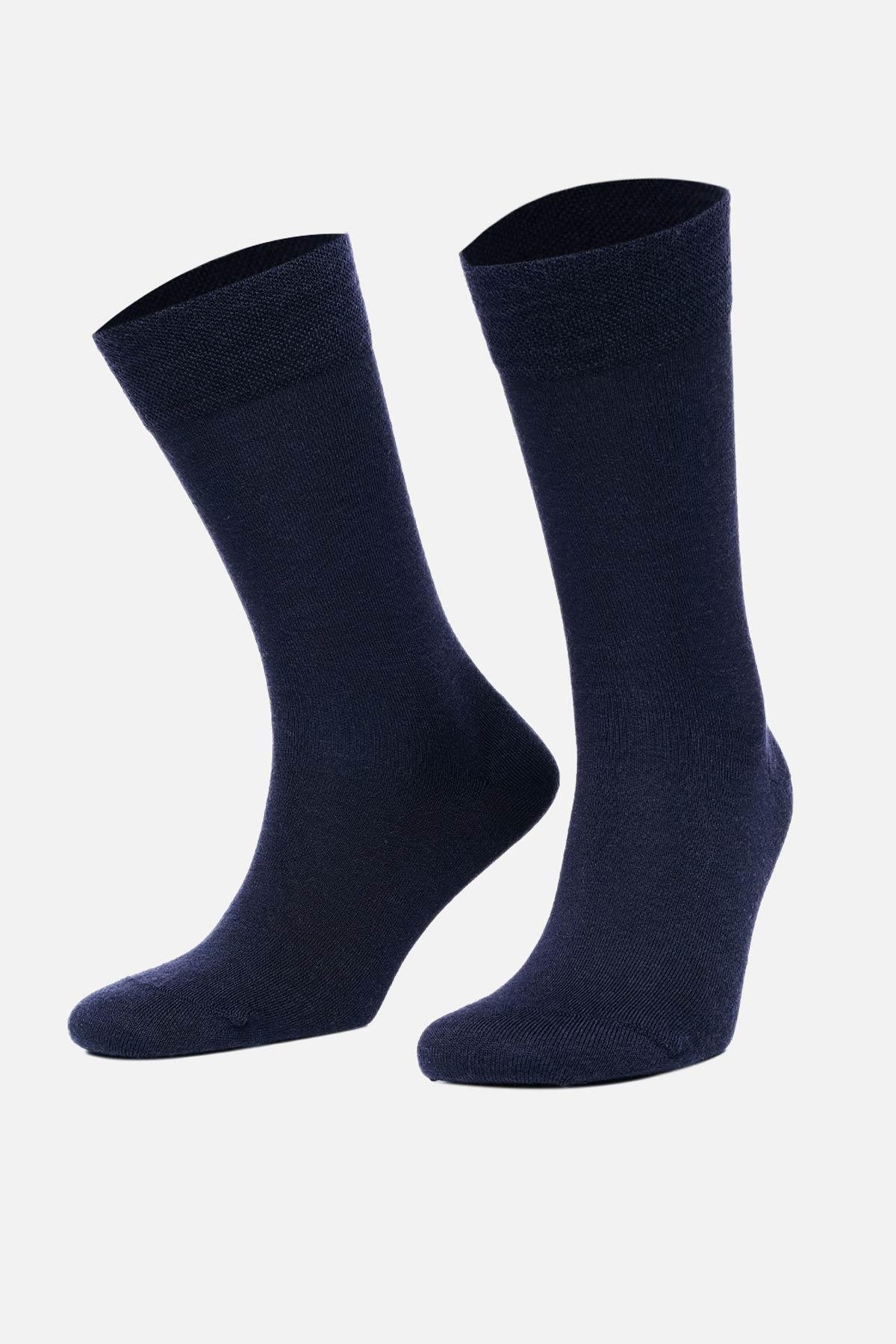 Mısırlı Erkek Soft Wool (Koyun Yünü) Tekli Lacivert Soket Çorap   M 63000 L
