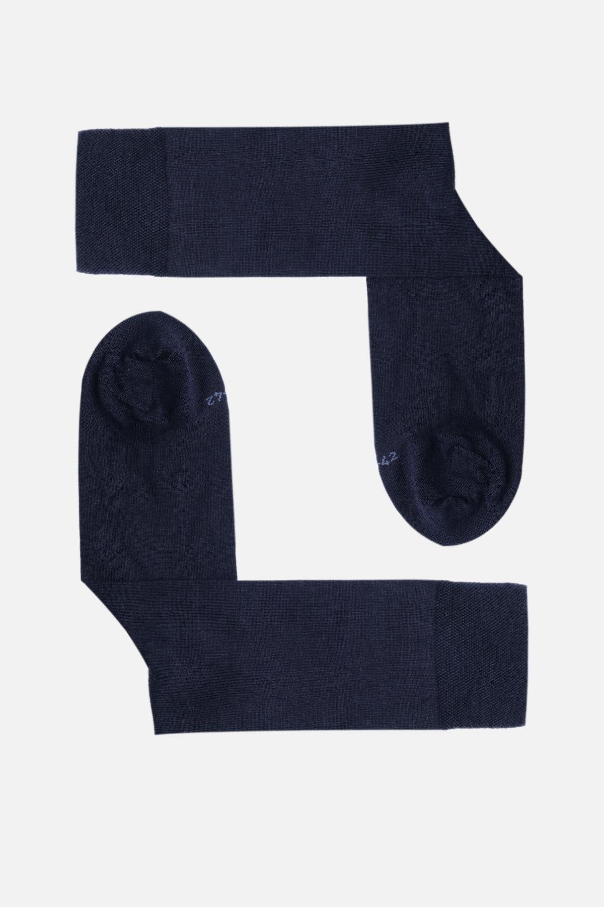 Mısırlı Erkek Soft Wool (Koyun Yünü) Tekli Lacivert Soket Çorap   M 63000 L