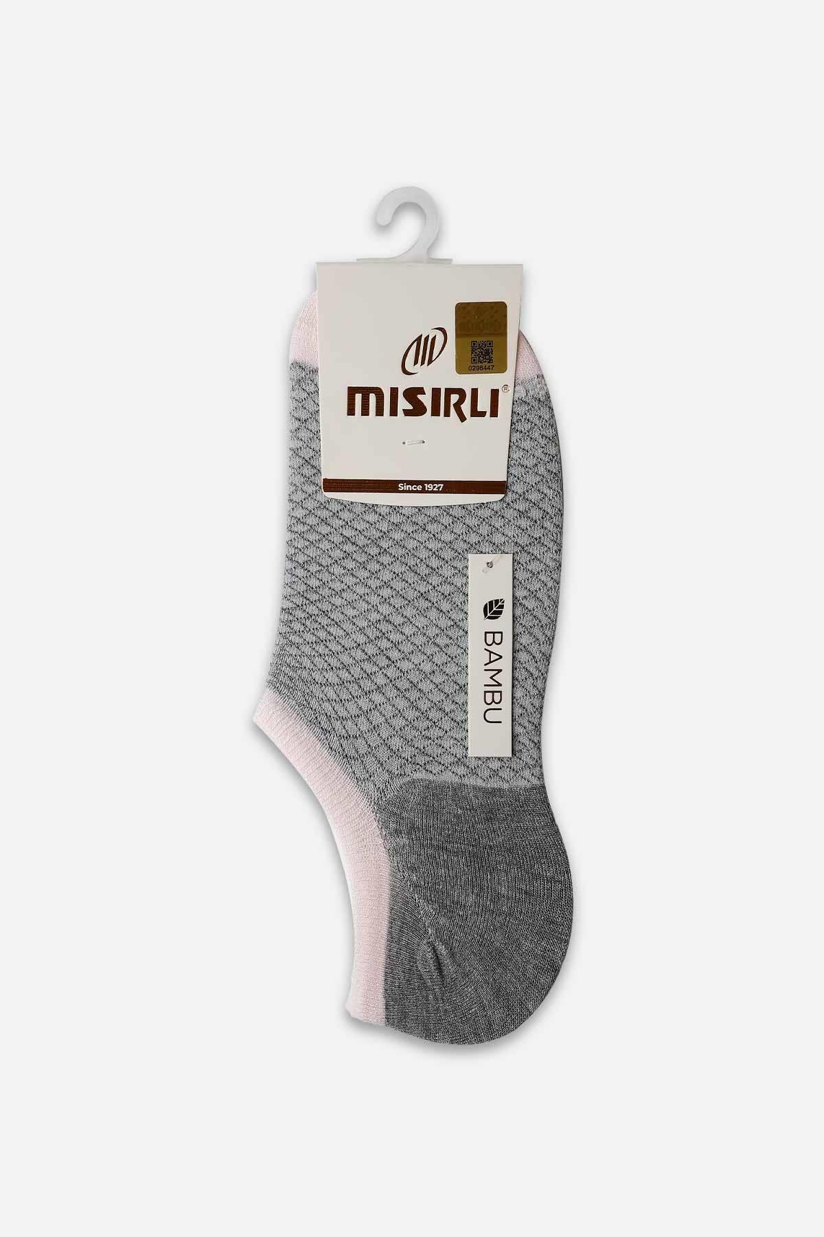 Mısırlı Kadın Bambu Tekli Gri Yazlık Babet Çorap M 72352 G