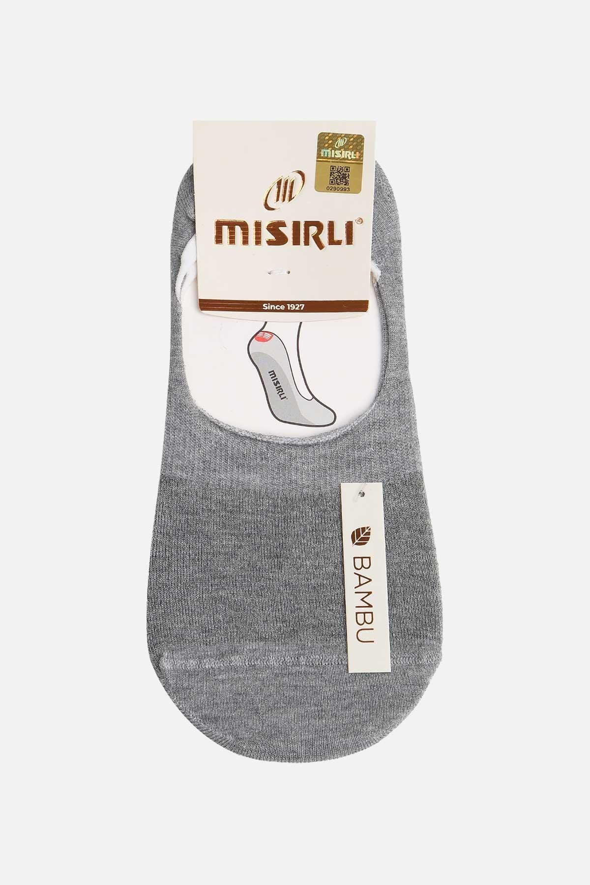 Mısırlı Kadın Bambu Tekli Gri Yazlık Babet Çorap M 72301 G
