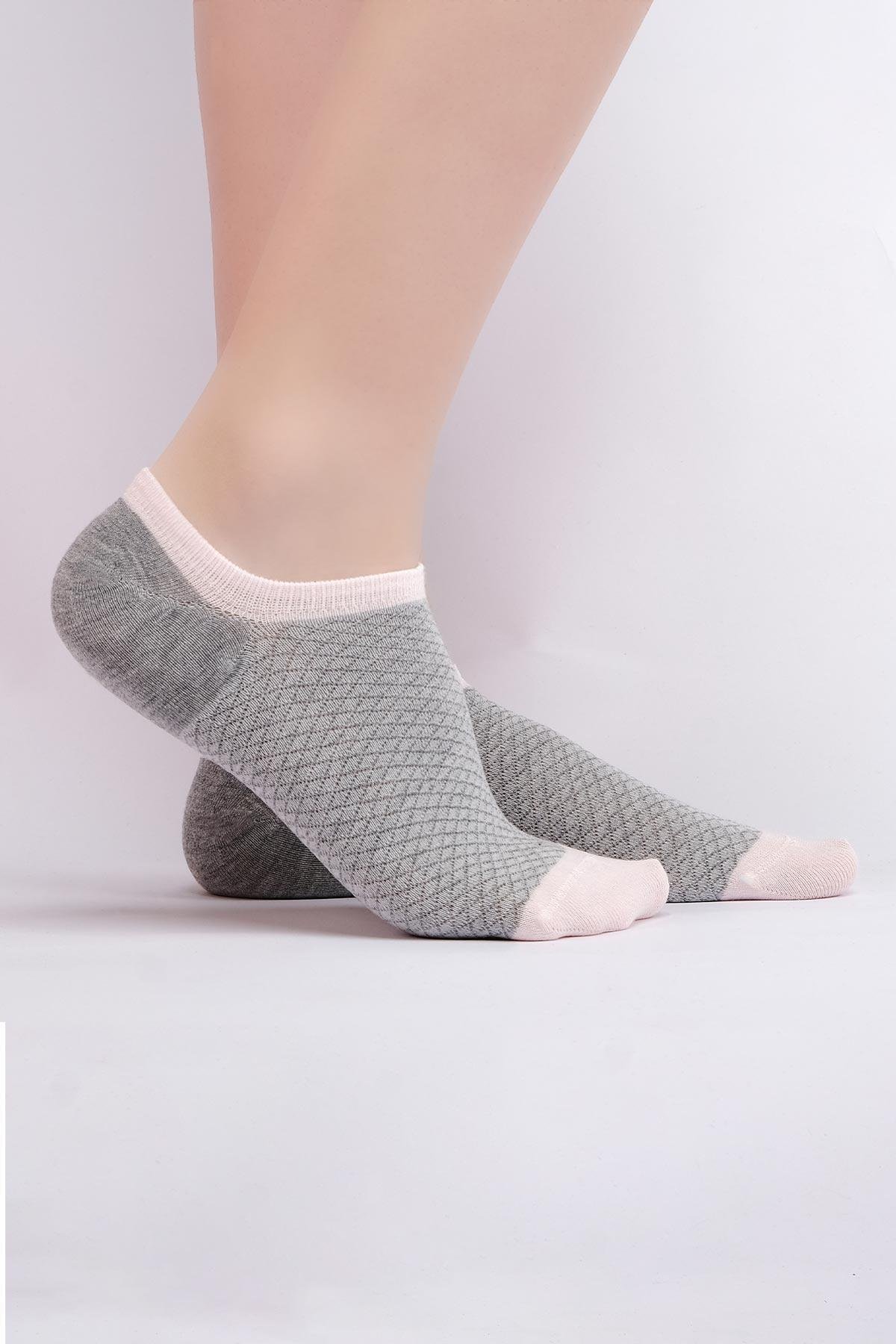 Mısırlı Kadın Bambu Tekli Gri Yazlık Babet Çorap M 72352 G