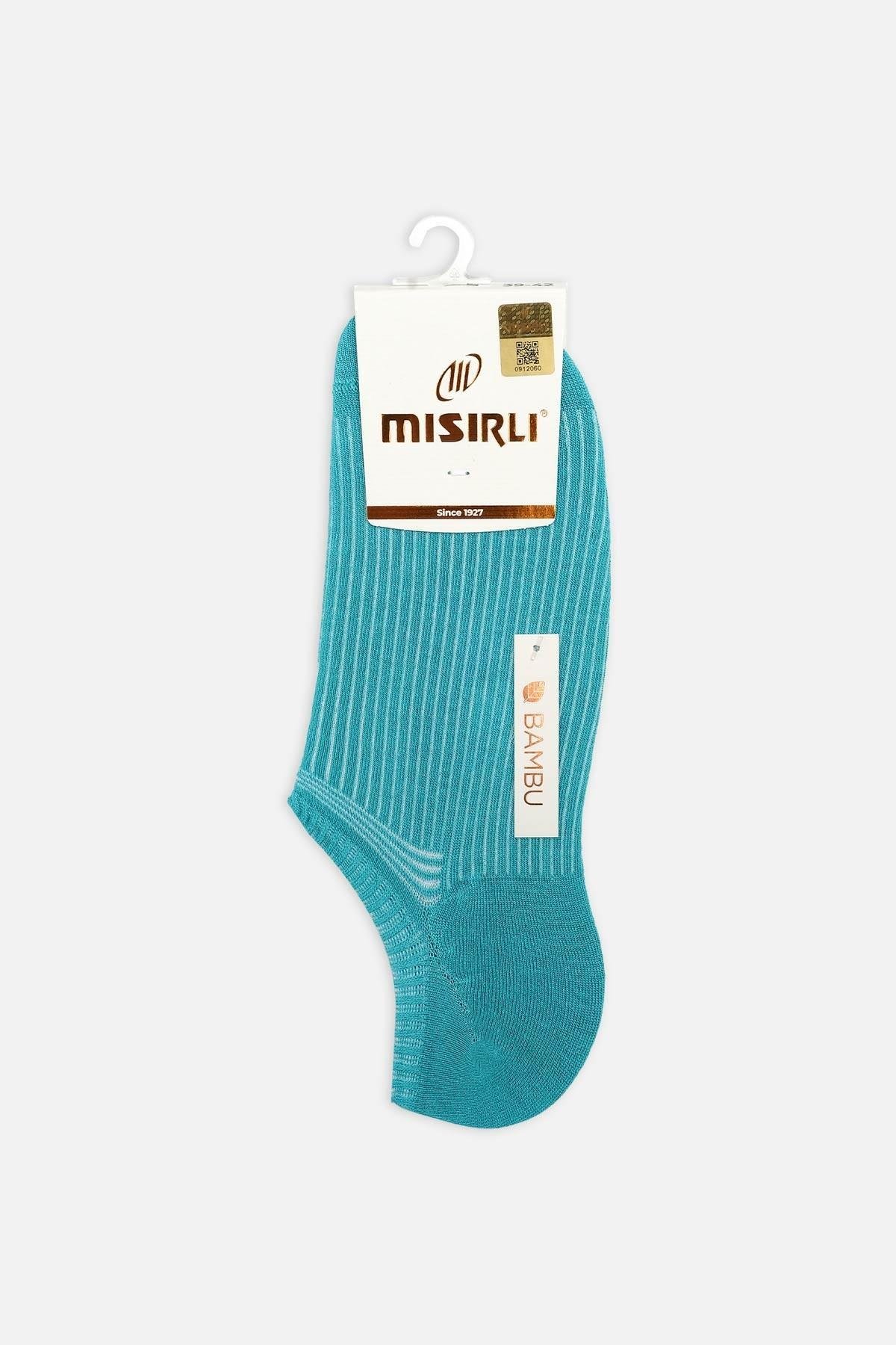 Mısırlı Kadın Bambu Tekli Mavi Yazlık No Show Çorap  M 72350 M