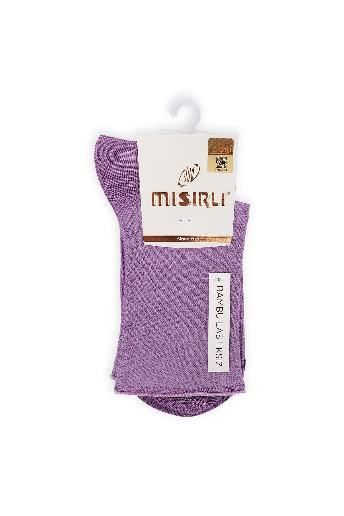 Mısırlı Kadın Bambu Tekli Mor Diyabet Lasitksiz Soket Çorap M 76400 MR