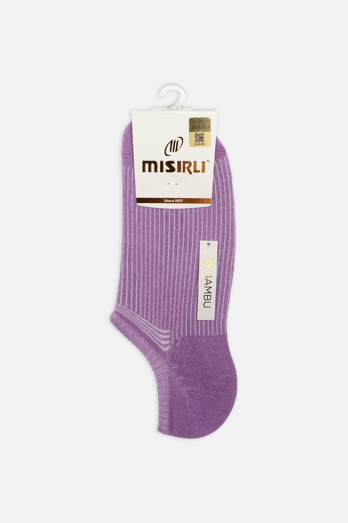 Mısırlı Kadın Bambu Tekli Mor Yazlık No Show Çorap  M 72350 MR
