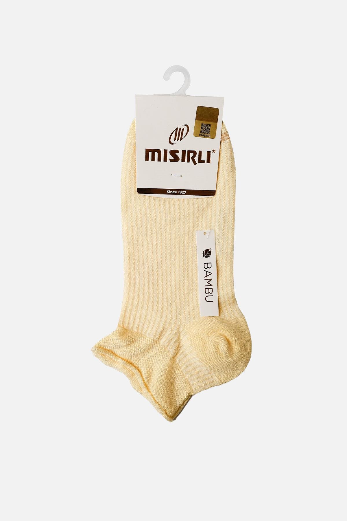 Mısırlı Kadın Bambu Tekli Sarı Yazlık Sneaker (Patik) Çorap M 72201 S