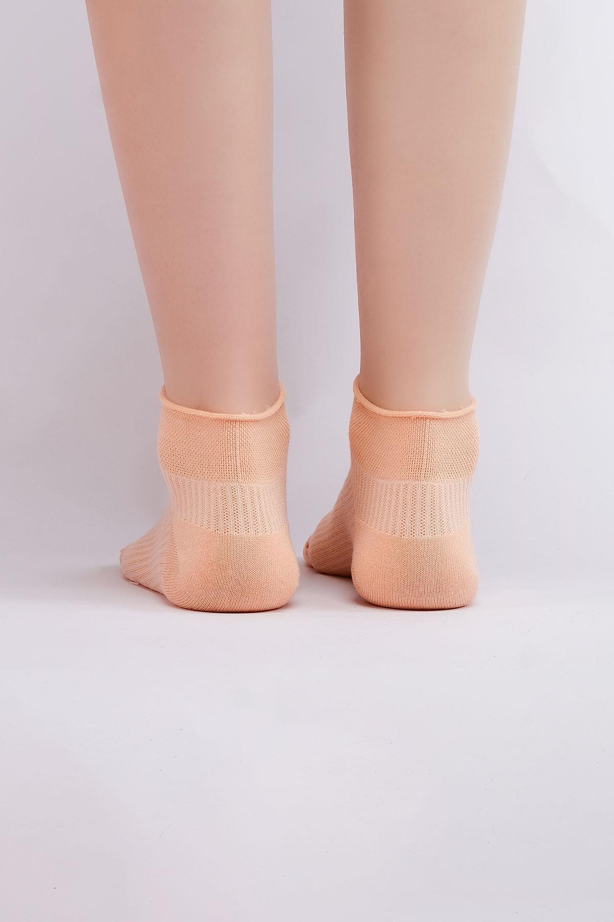 Mısırlı Kadın Bambu Tekli Somon Yazlık Sneaker (Patik) Çorap M 72201 SM