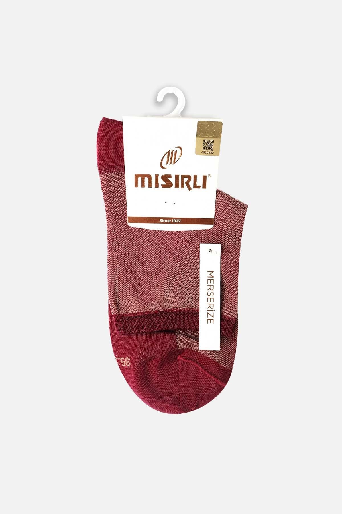 Mısırlı Kadın Merserize Tekli Açık Bordo Soket Çorap M 77000 AB