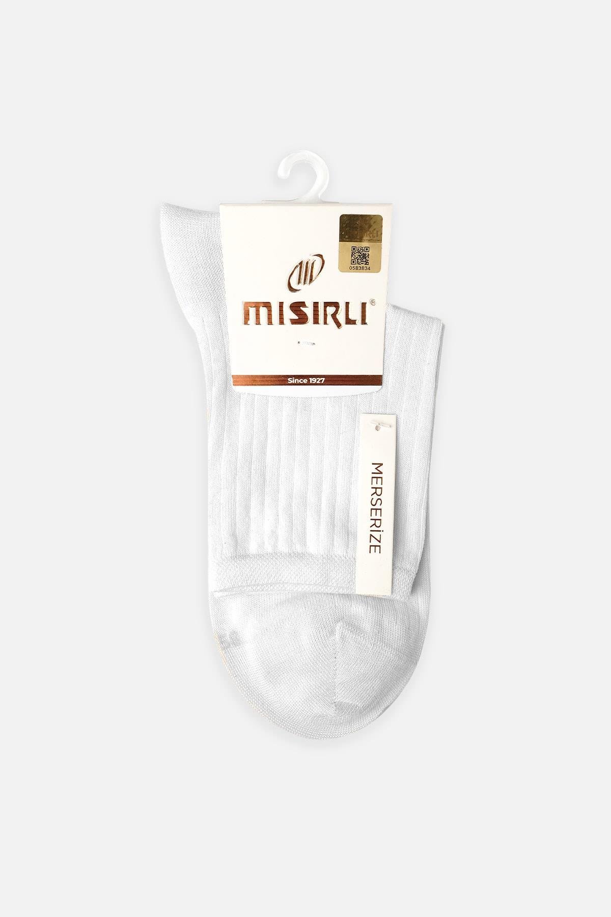 Mısırlı Kadın Merserize Tekli Beyaz Soket Çorap M 77001 B