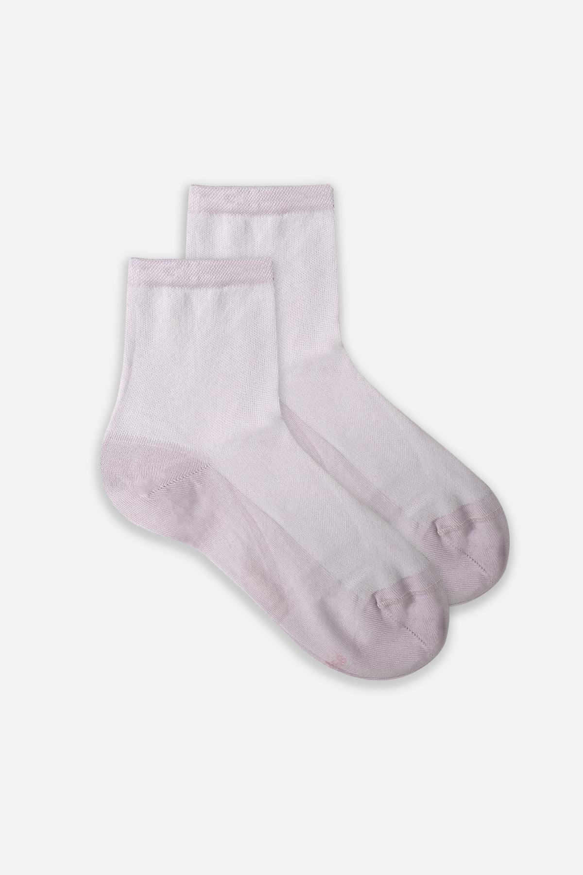 Mısırlı Kadın Merserize Tekli Pastel Pembe Soket Çorap M 77000 PP