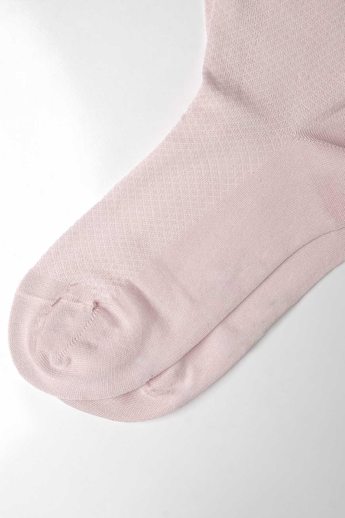 Mısırlı Kadın Merserize Tekli Pastel Pembe Soket Çorap M 77002 PP
