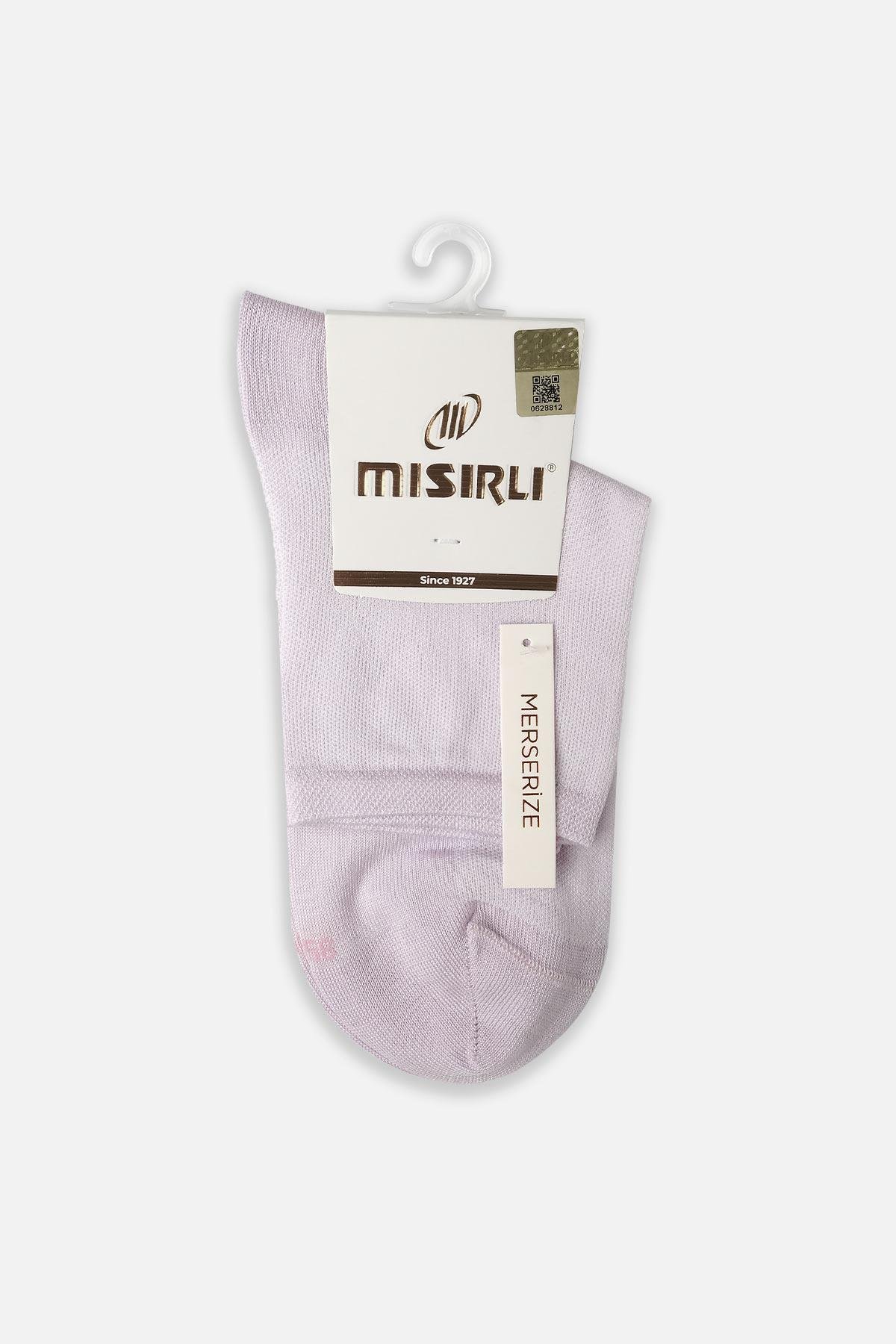 Mısırlı Kadın Merserize Tekli Pastel Pembe Soket Çorap M 77000 PP