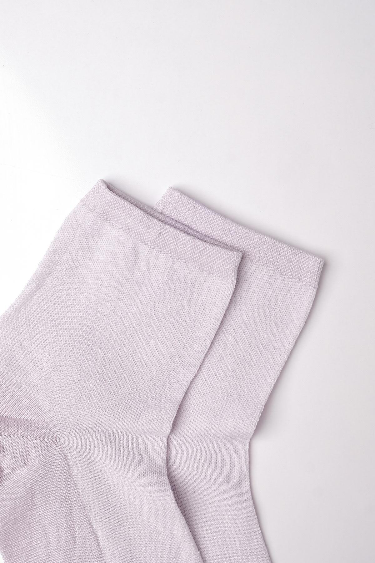 Mısırlı Kadın Merserize Tekli Pastel Pembe Soket Çorap M 77000 PP