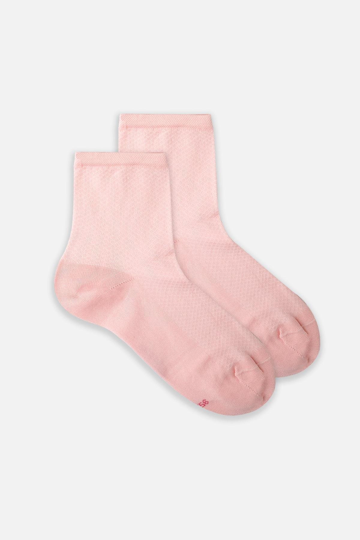 Mısırlı Kadın Merserize Tekli Pembe Soket Çorap M 77002 P