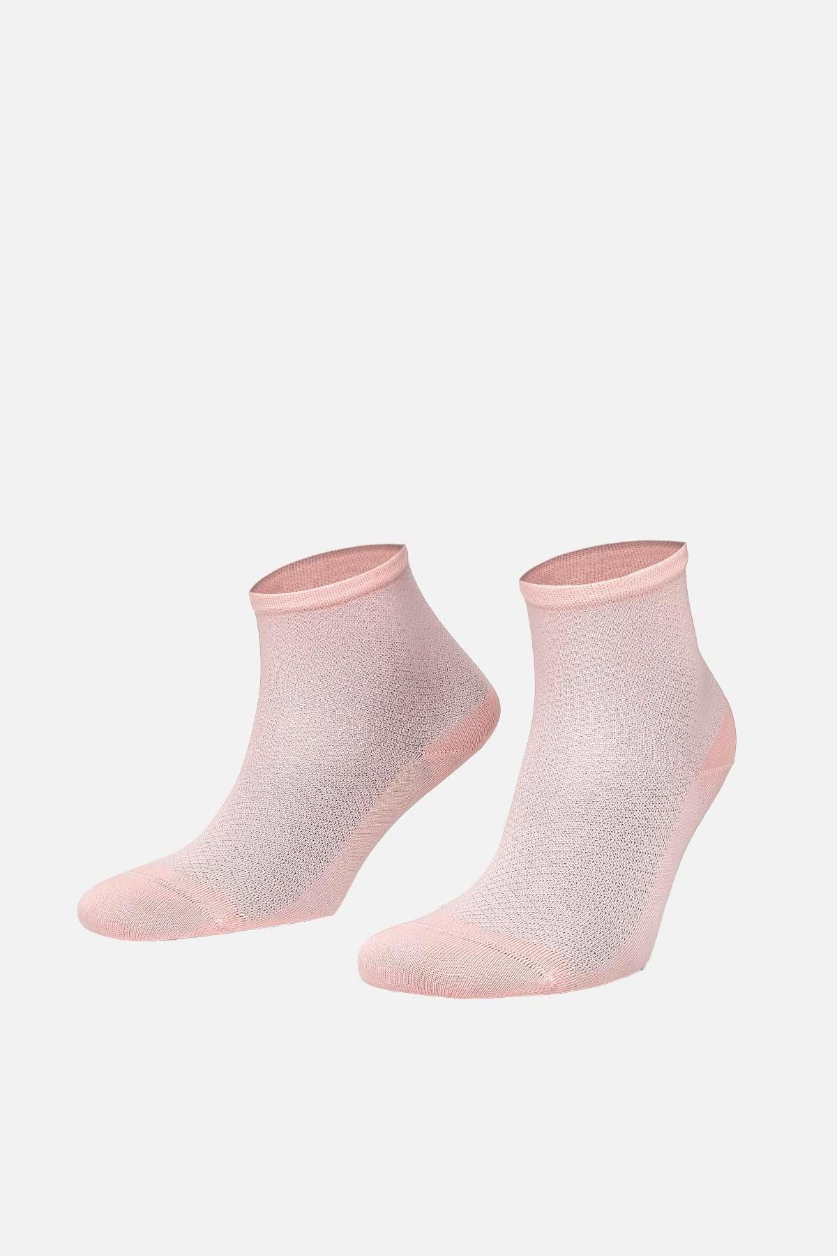 Mısırlı Kadın Merserize Tekli Pembe Soket Çorap M 77002 P