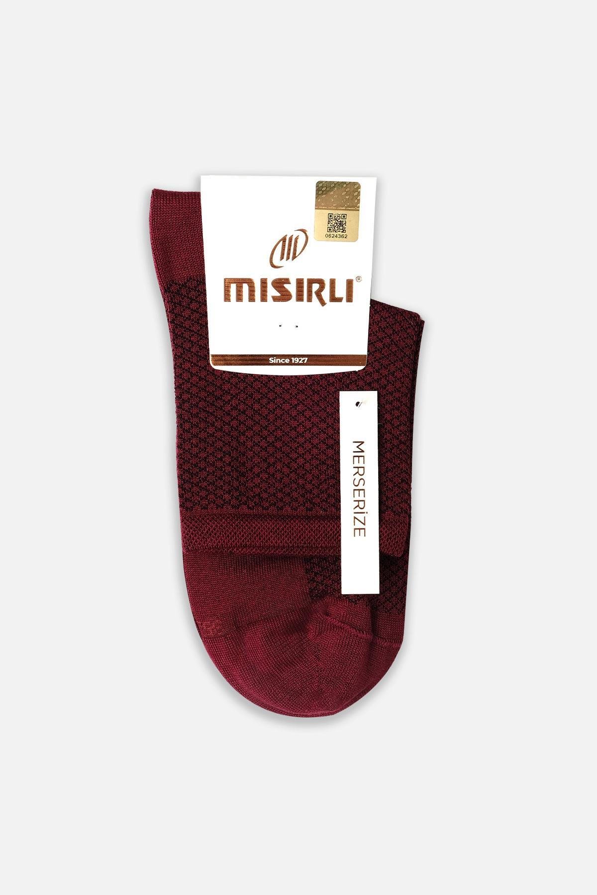 Mısırlı Kadın Merserize Tekli Vişne Soket Çorap M 77002 V