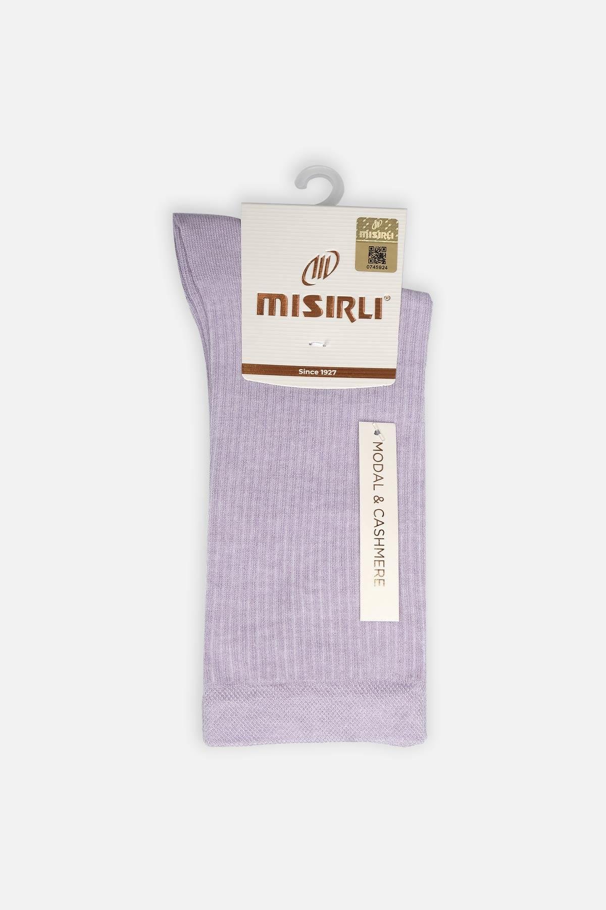 Mısırlı Kadın Modal Kaşmir Tekli Lila Soket Çorap M 79000 L