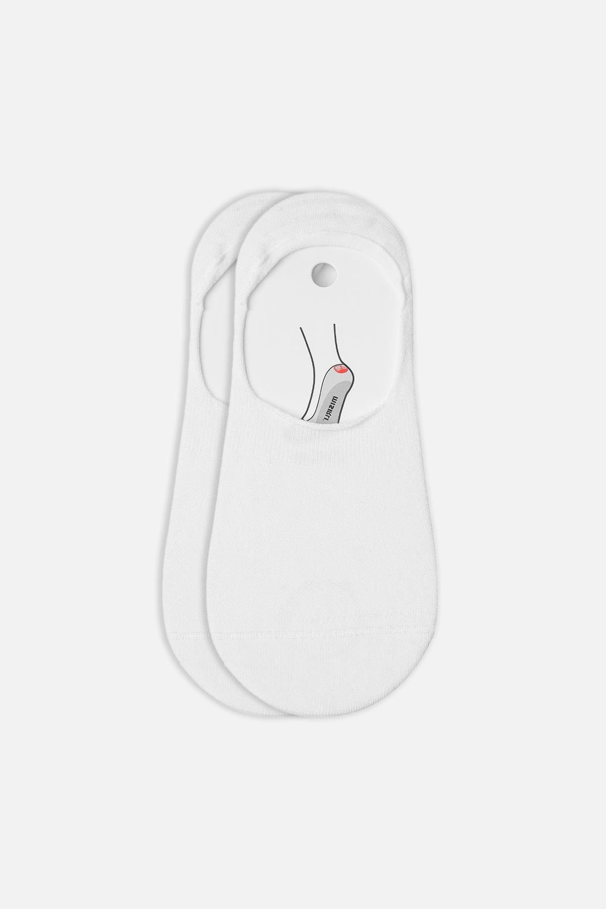 Mısırlı Kadın Modal Tekli Beyaz Çetik Çorap - M-71300-B