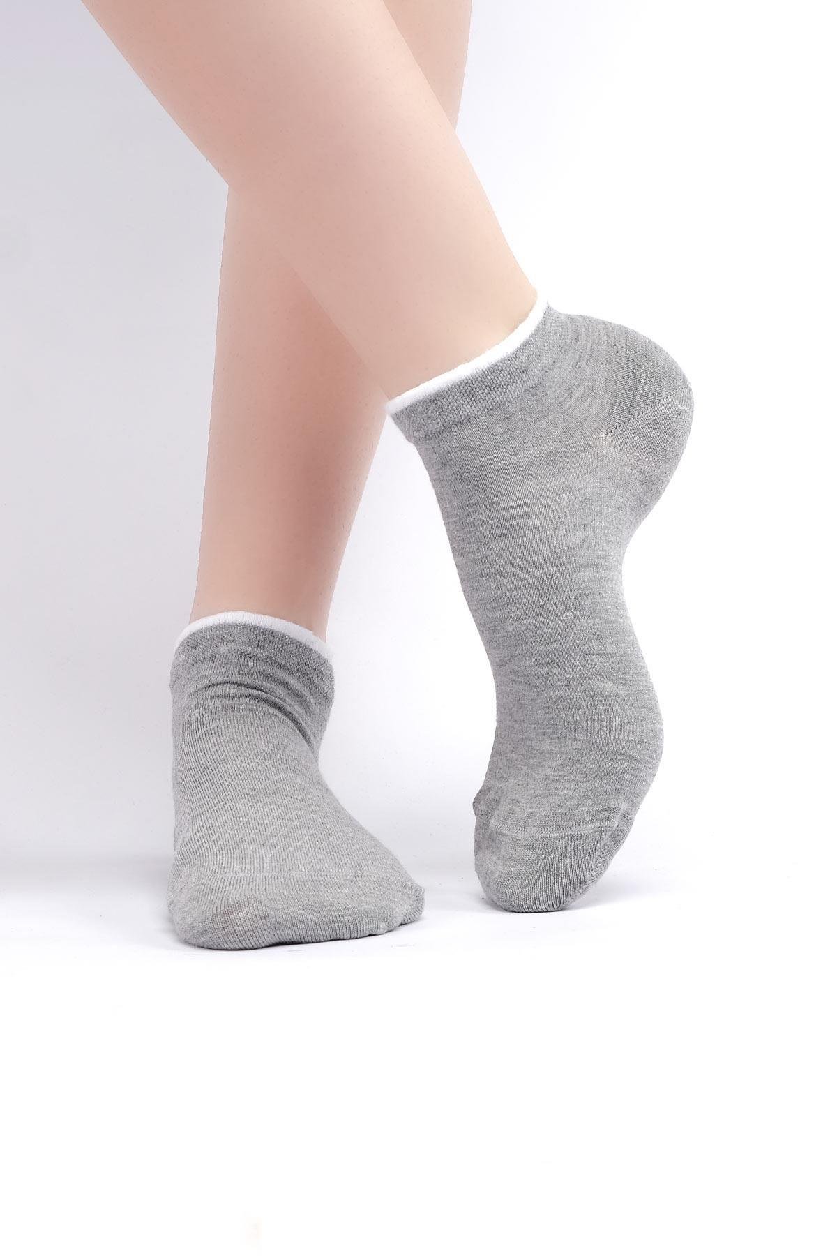 Mısırlı Kadın Modal Tekli Gri Yazlık Sneaker (Patik) Çorap M 71200 G