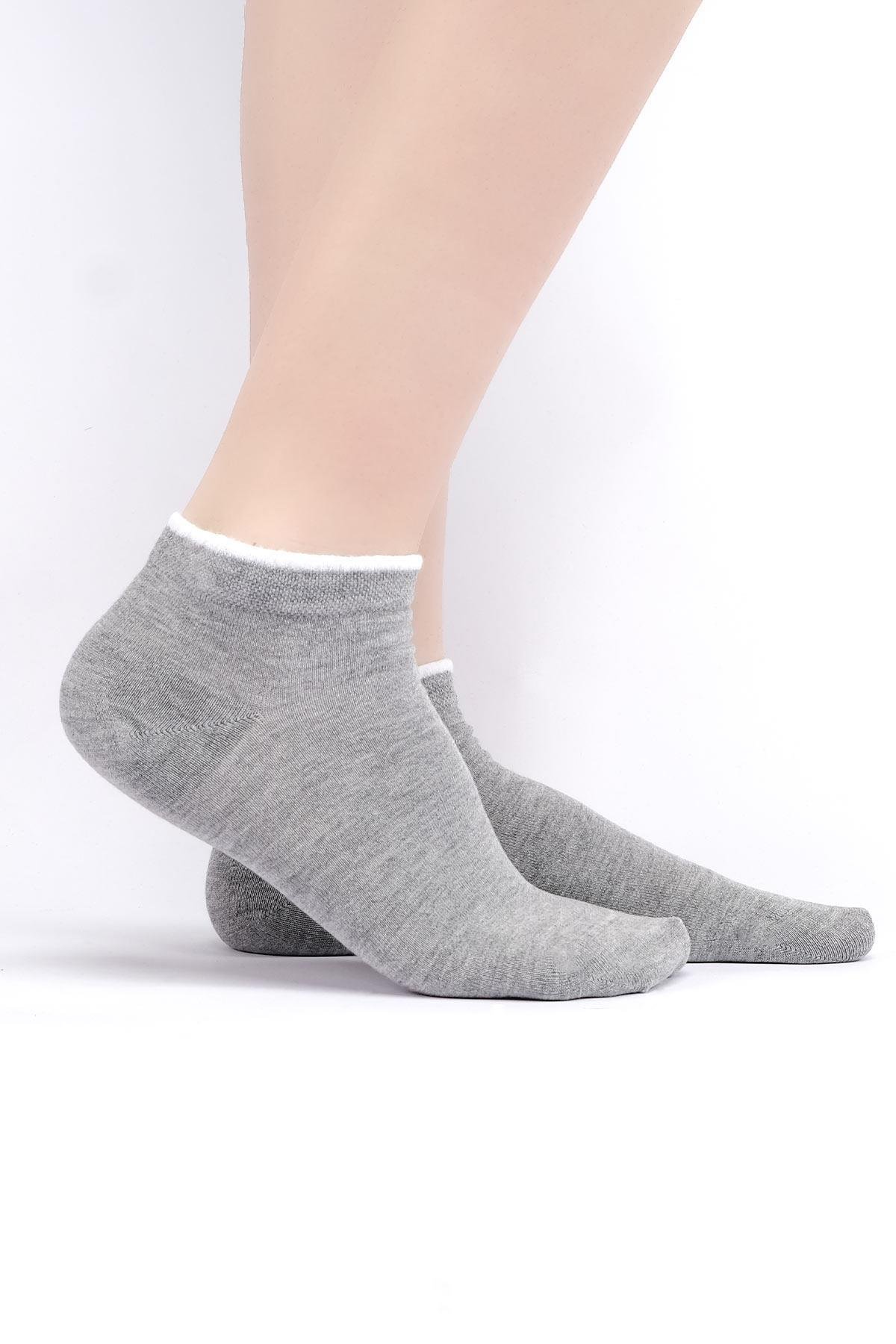 Mısırlı Kadın Modal Tekli Gri Yazlık Sneaker (Patik) Çorap M 71200 G