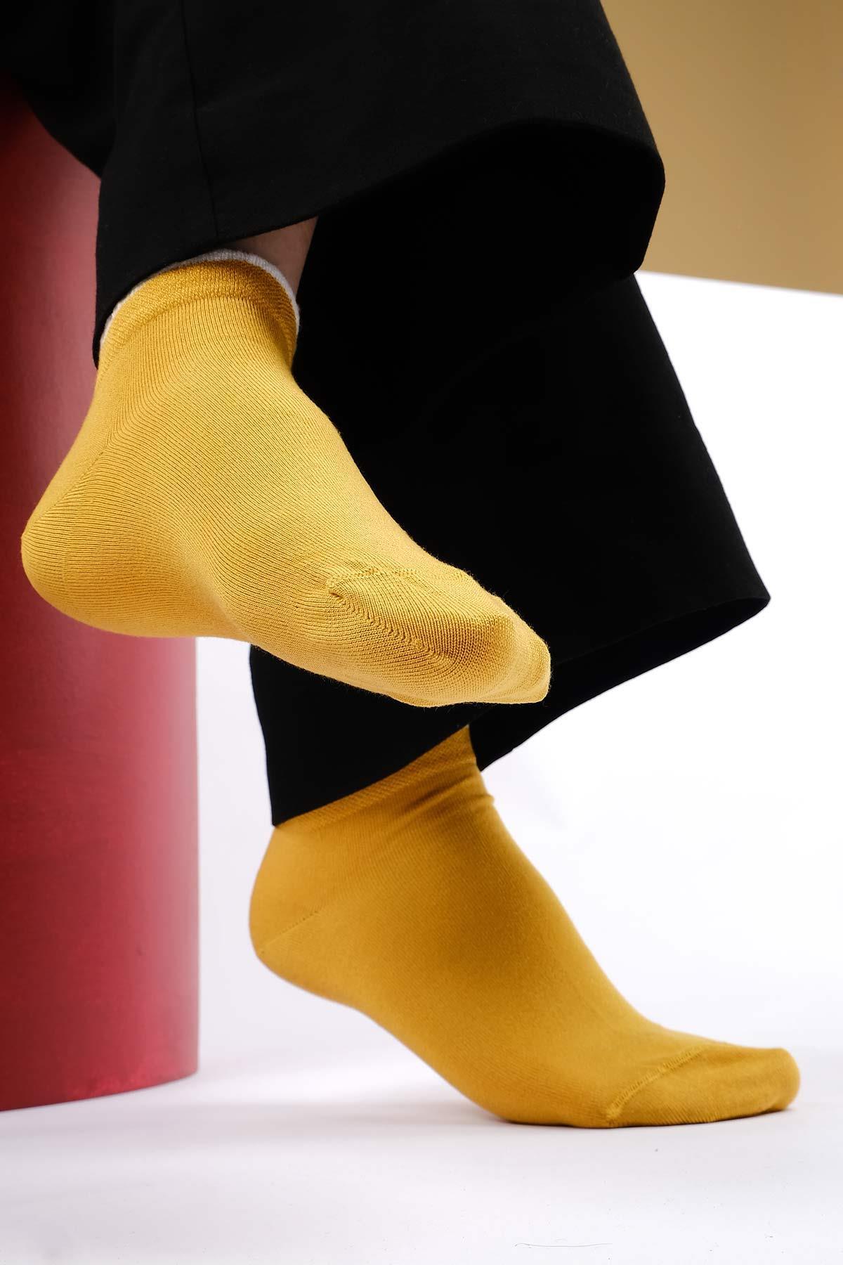 Mısırlı Kadın Modal Tekli Sarı Yazlık Sneaker (Patik) Çorap M 71200 S