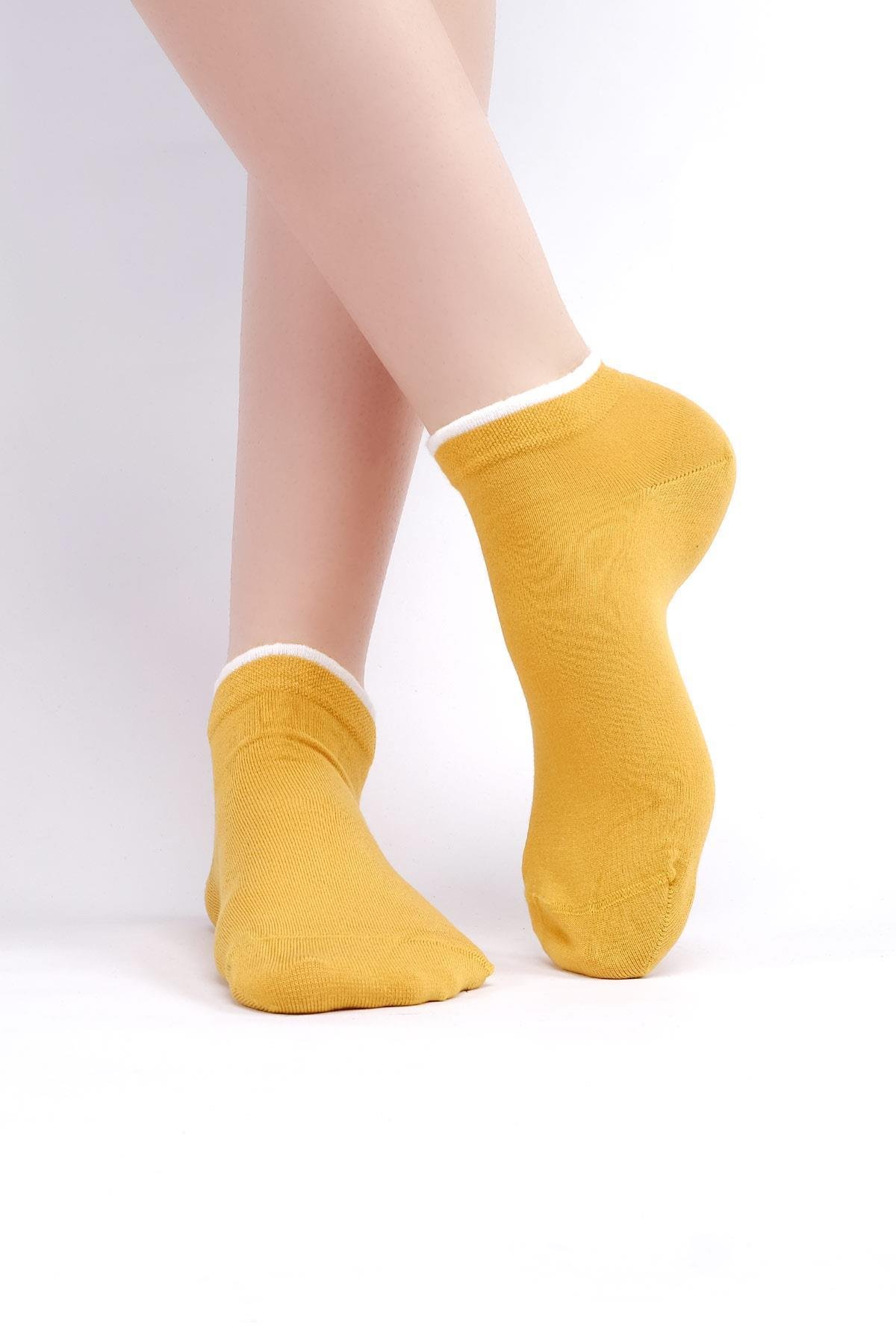 Mısırlı Kadın Modal Tekli Sarı Yazlık Sneaker (Patik) Çorap M 71200 S