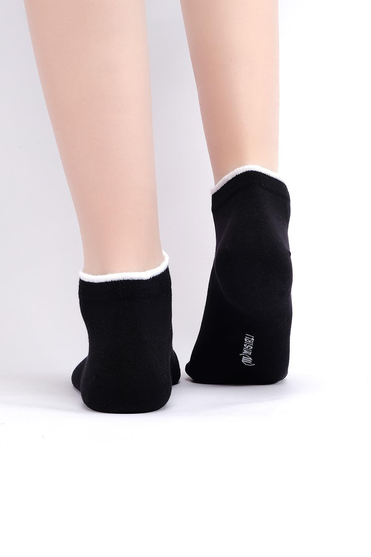Mısırlı Kadın Modal Tekli Siyah Yazlık Sneaker (Patik) Çorap M 71200 Si