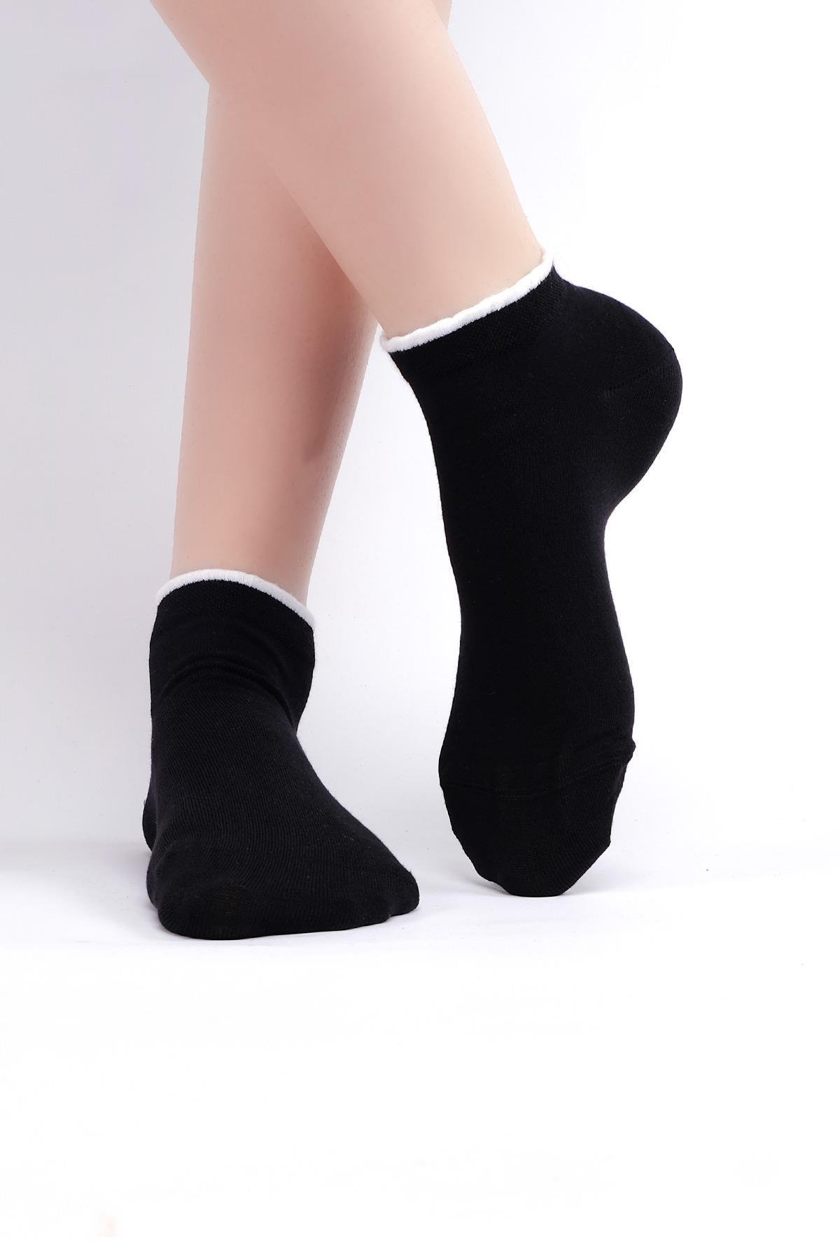 Mısırlı Kadın Modal Tekli Siyah Yazlık Sneaker (Patik) Çorap M 71200 Si