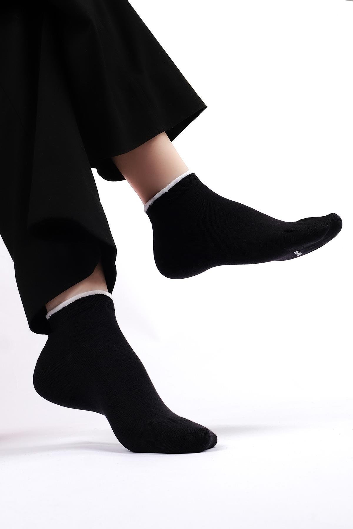 Mısırlı Kadın Modal Tekli Siyah Yazlık Sneaker (Patik) Çorap M 71200 Si