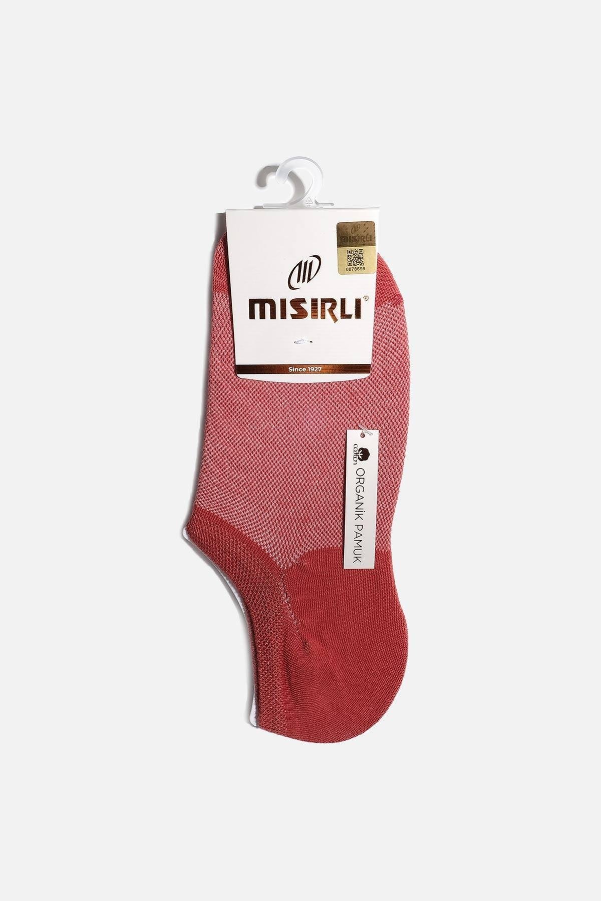 Mısırlı Kadın Pamuklu Tekli Kiremit Yazlık Sneaker Çorap