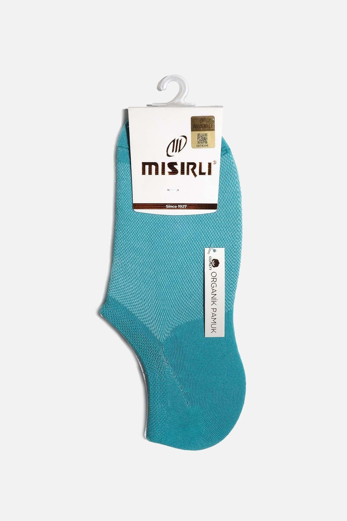 Mısırlı Kadın Pamuklu Tekli Mavi Yazlık Sneaker Çorap