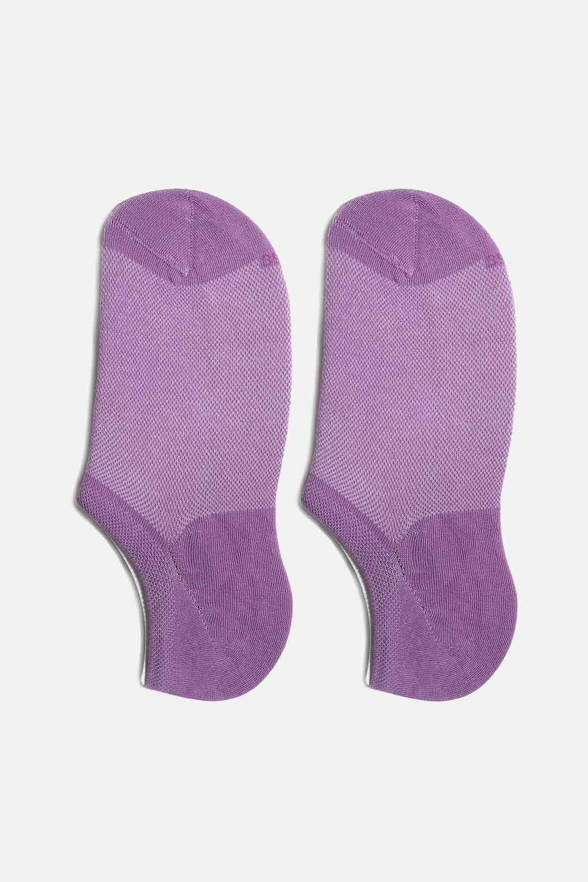 Mısırlı Kadın Pamuklu Tekli Mor Yazlık Sneaker Çorap