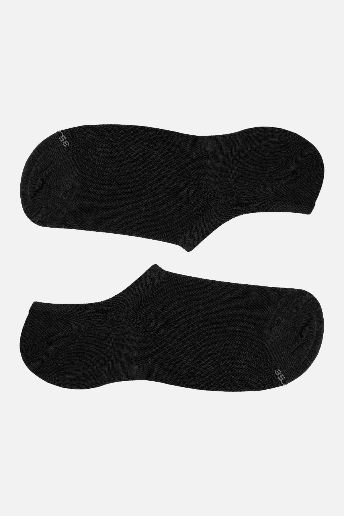 Mısırlı Kadın Pamuklu Tekli Siyah Yazlık Sneaker Çorap M 70350 S