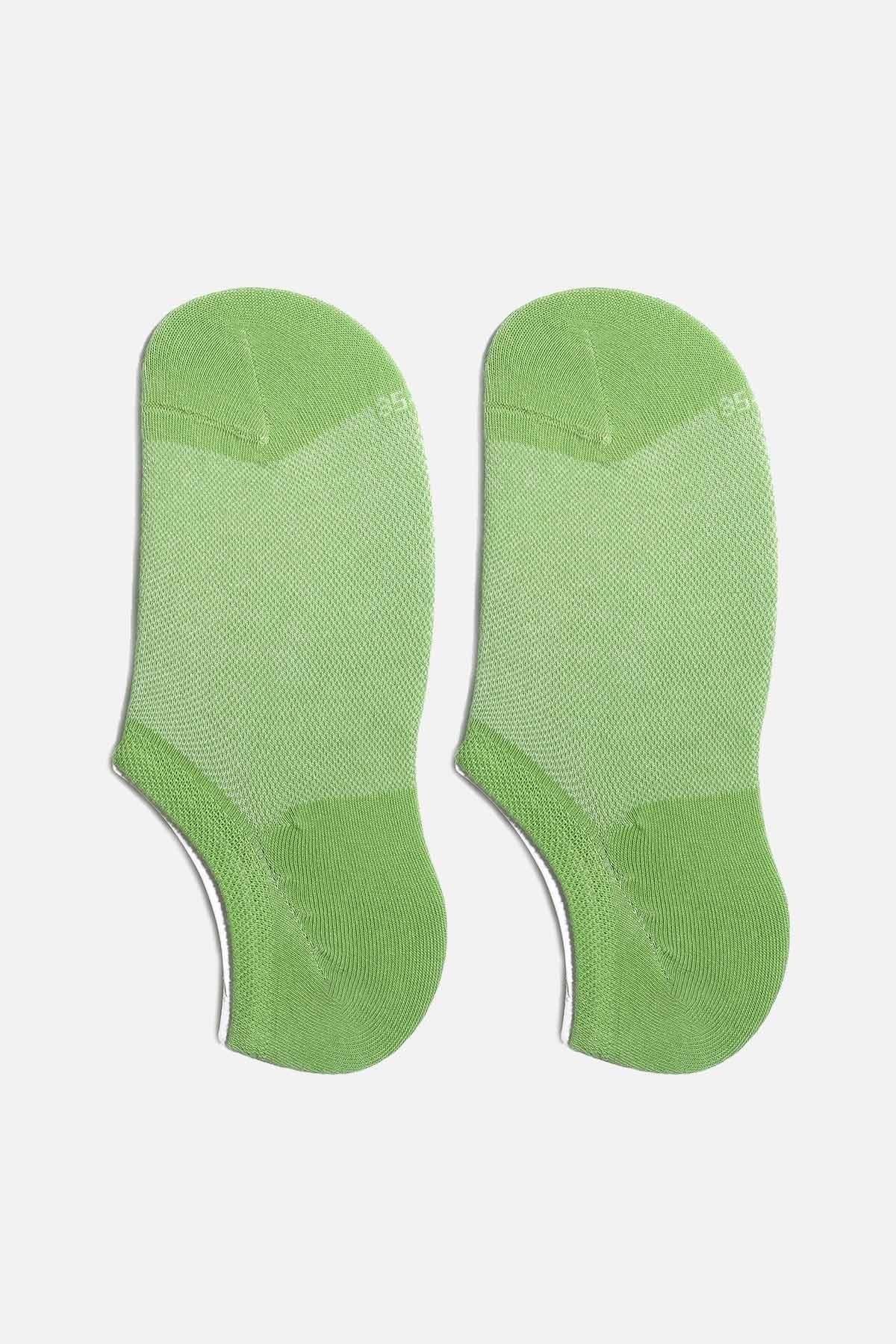 Mısırlı Kadın Pamuklu Tekli Yeşil Yazlık Sneaker Çorap