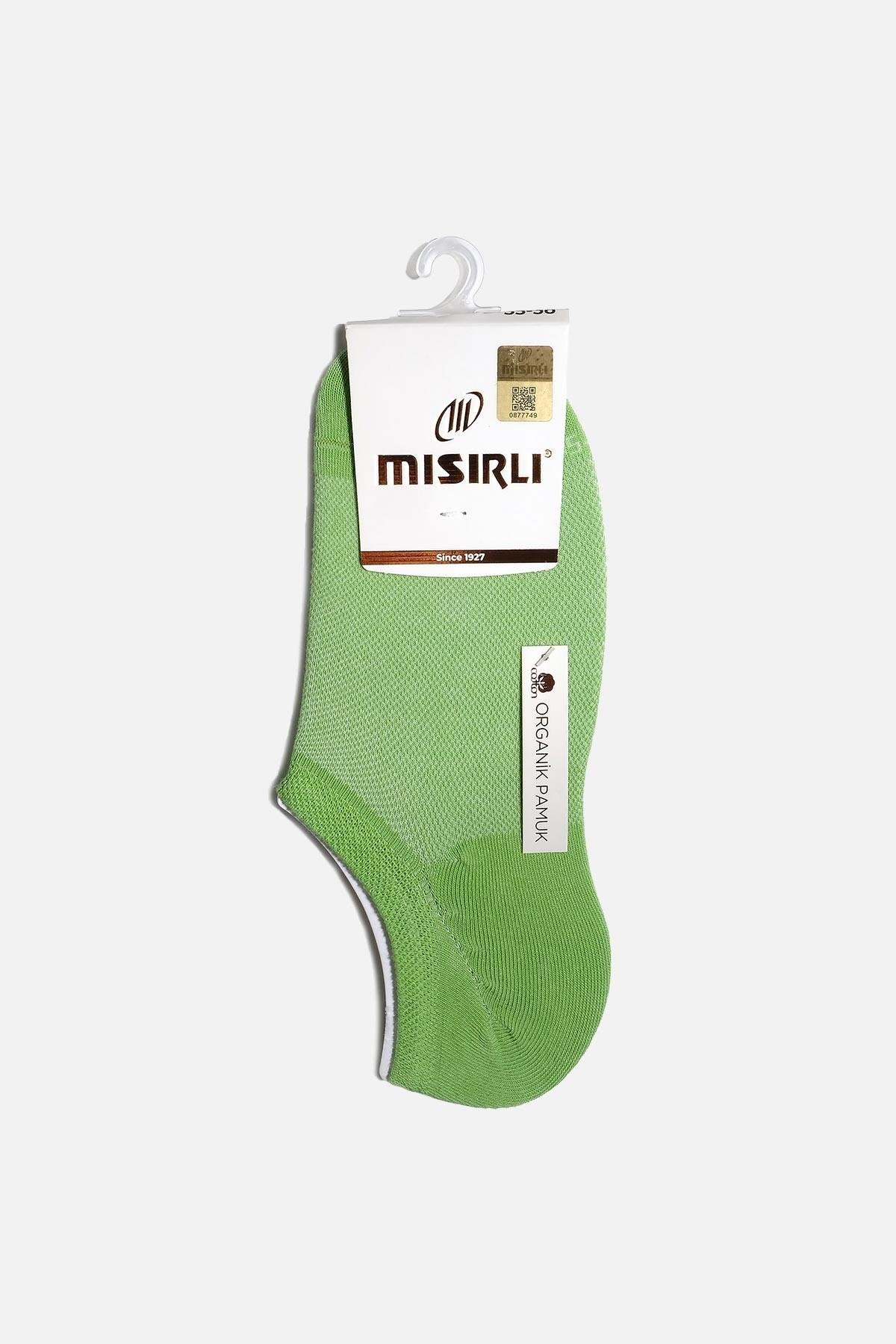 Mısırlı Kadın Pamuklu Tekli Yeşil Yazlık Sneaker Çorap