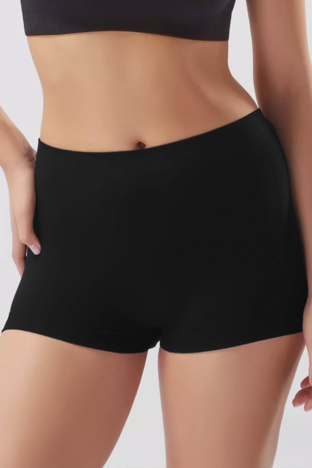 Mısırlı Lazer Kesim Yüksek Bel Görünmez Shorty