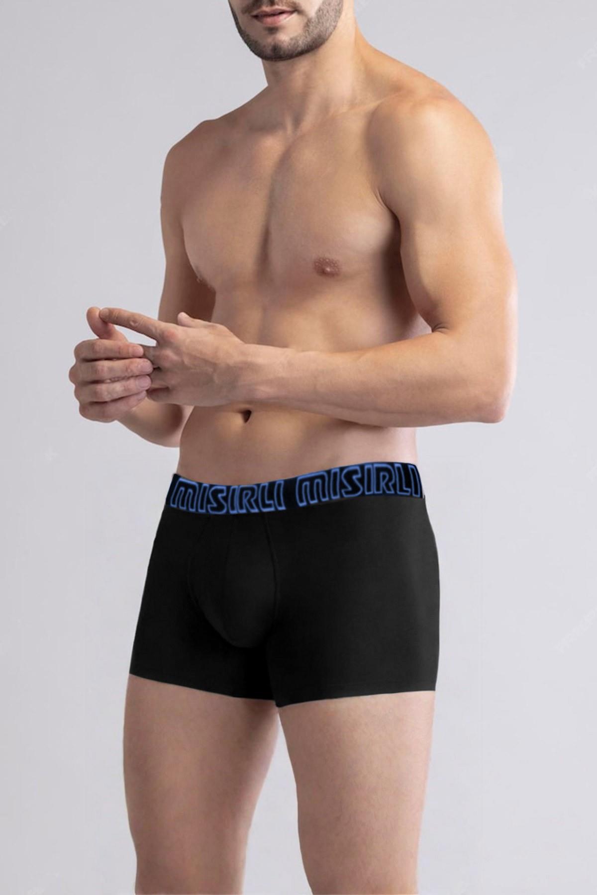 Mısırlı Modal by TENCEL SPARTACUS PERFORMANCE Boxer - Mavi Lastikli Siyah