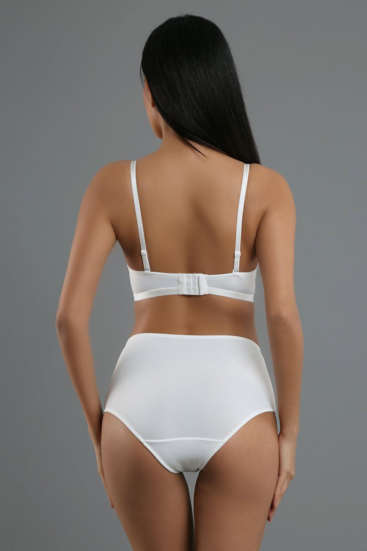 Mısırlı New Bra B Cup Ekru Sütyen Yüksek Bel Külot Takımı