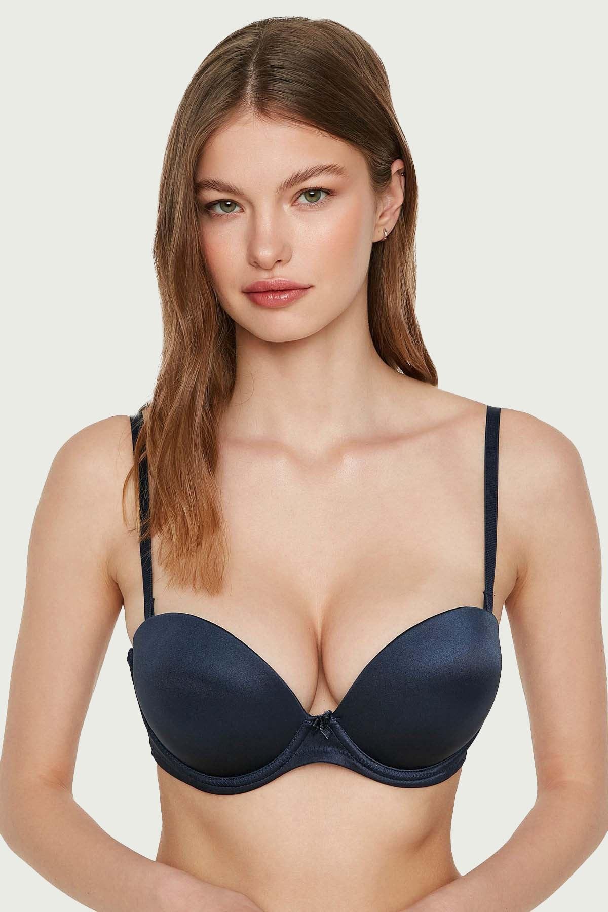 Mısırlı New Bra B Cup Lacivert Çift Destekli Basic Sütyen